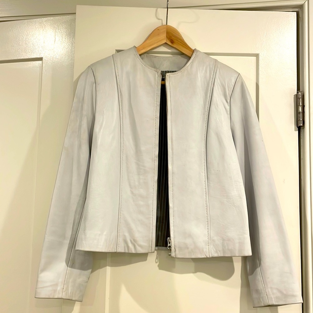 White leather jacket
